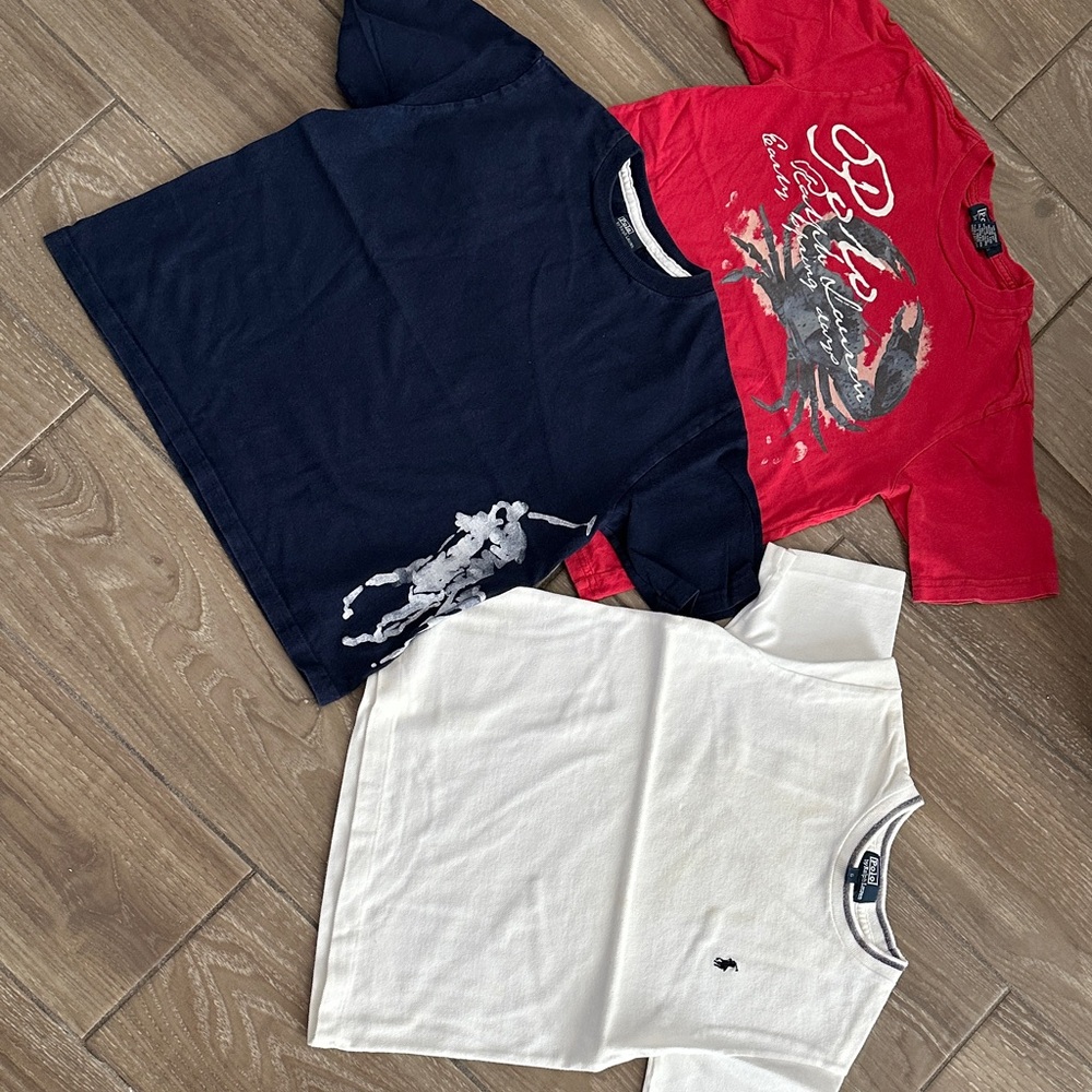 Ralph Lauren Kids 3-Pack Short-Sleeve Tee Set - Navy, Red & White